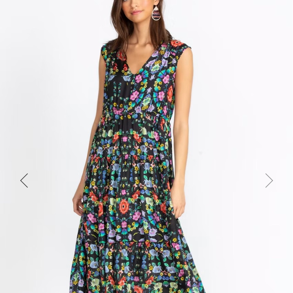 NWT Johnny Was 100% Silk ELLA FLOWER NATANIA DRESS $445